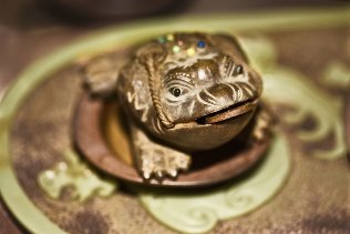 Muska-kurbağa şans ve zenginlik